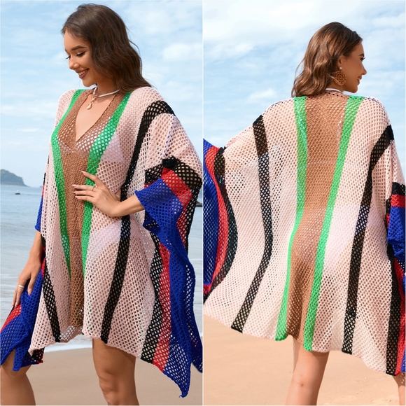 Luminous Sands Openwork Coverup - Blue - Picture 2 of 8